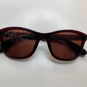 MAUI JIM HANA BAY 434 SUNGLASSES- BURGUNDY AND MAUI ROSE POLARIZED LENS